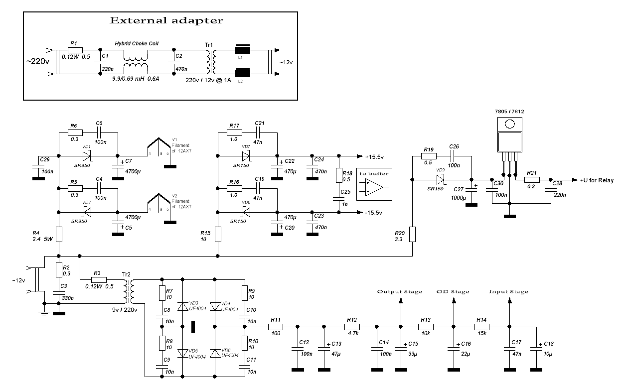 Peavey 5150 preamp схема