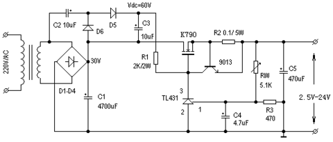 Доводим до ума китайскую схему БП на TL431: 2,5...24V, 6A, стаб ...