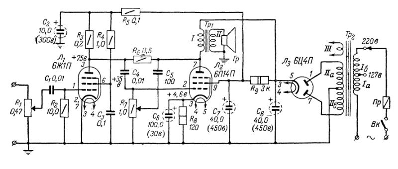 6к4п усилитель схема